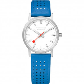 Horlogeband Mondaine A658.30323.16SBD / FE3116.40Q.2 Leder Blauw 16mm